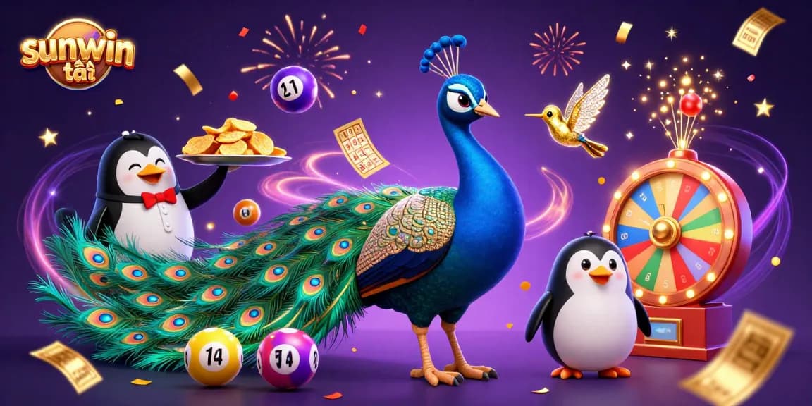 Engage in thrilling gameplay with sunwin tải, featuring vibrant lottery elements and celebratory motifs.