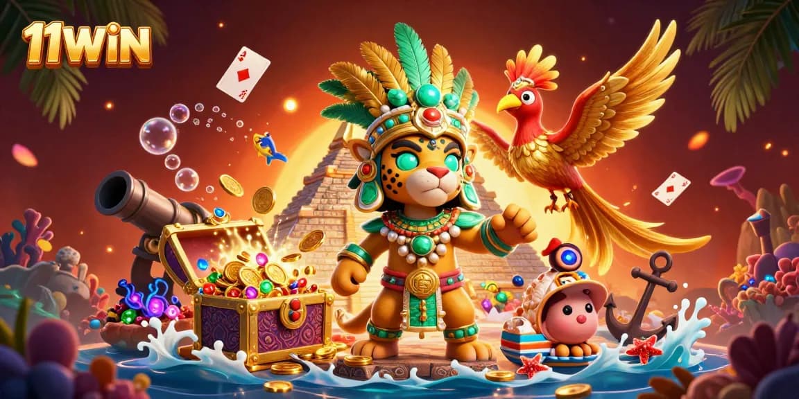 11WIN captivates players with vibrant Mayan-themed casino adventures featuring vivid treasure and colorful elements.