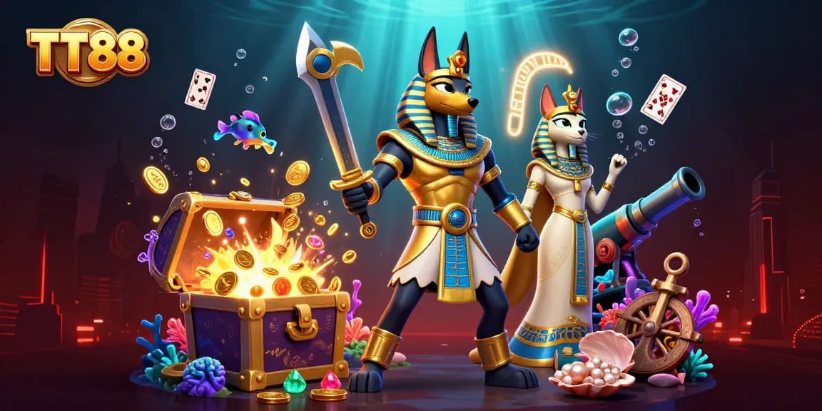 TT88 invites players to explore rich treasures with vibrant graphics and exciting gameplay elements in this dynamic scene.