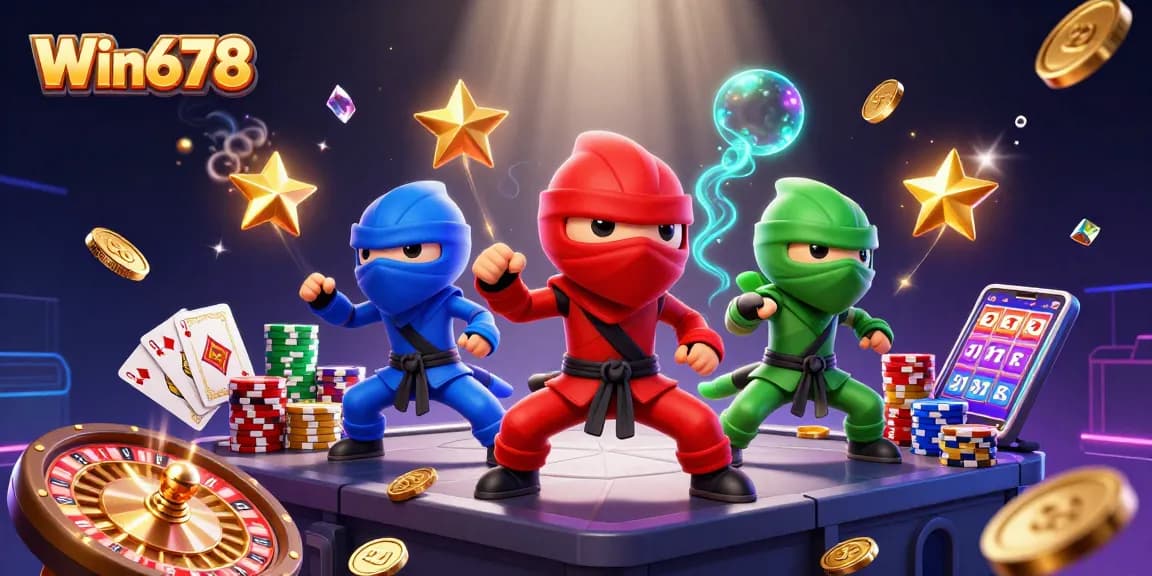 Play Win678 and enjoy thrilling casino experiences with lively 3D characters and dynamic elements.