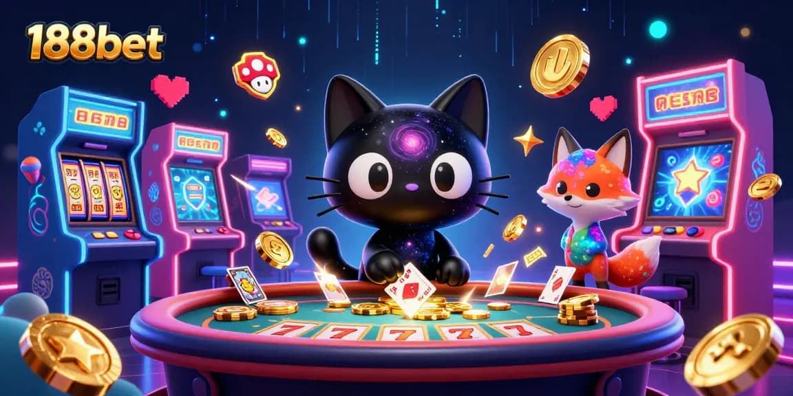 Experience thrilling casino action with 188bet in a vibrant 3D cosmic setting featuring dynamic game elements.