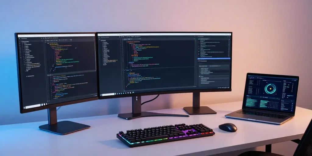 Affordable .co.uk domain registration showcased in a modern developer workspace with advanced cloud computing tools.