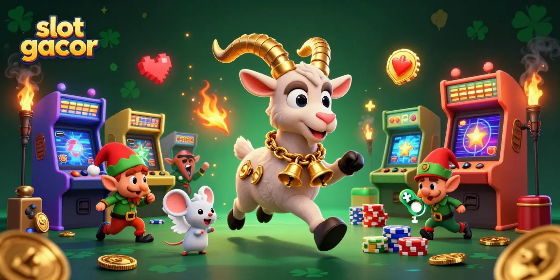 Experience thrilling action at slot gacor with playful characters in a vibrant casino scene.