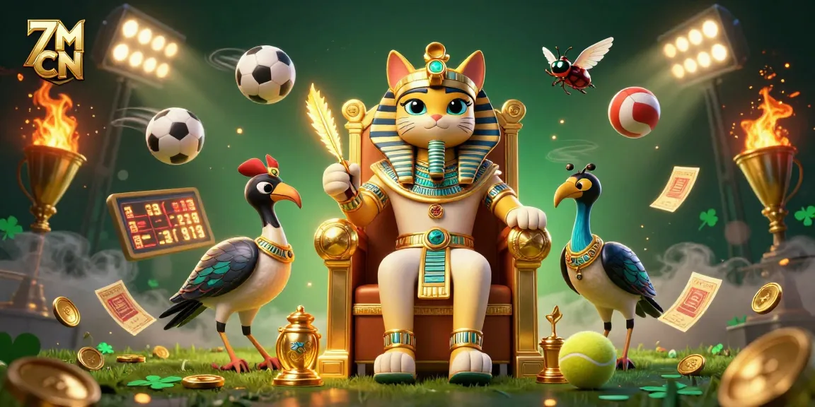 Experience the exciting sports betting action with 7M CN, featuring dynamic sports elements and luxurious decorations.