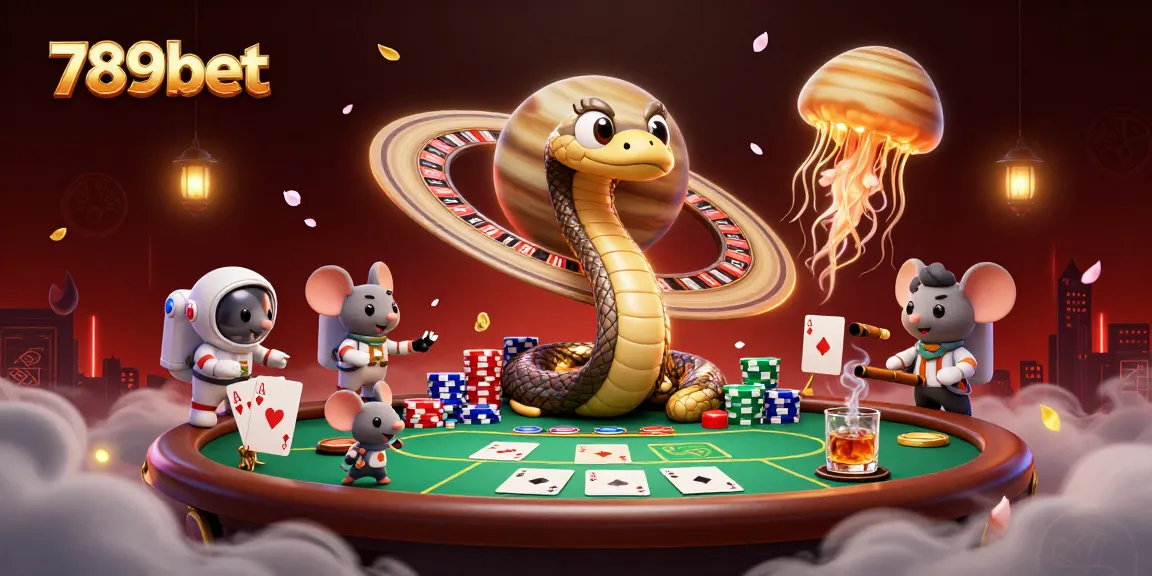 Engage with the vibrant 789bet cosmic casino scene featuring unique gambling elements and characters.