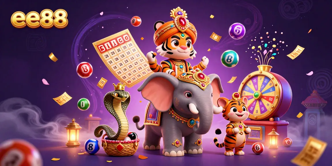 Engage with thrilling lottery action at ee88 featuring a maharaja tiger and festive game elements.