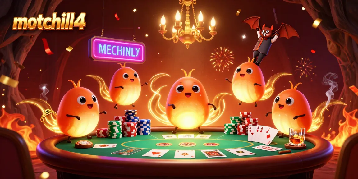 Experience the thrill of motchill4 with a vibrant, animated casino scene featuring glowworms.