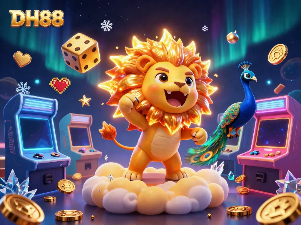 Experience thrilling gameplay with DH88 at this vibrant casino scene packed with colorful elements.