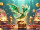 Nổ Hũ gameplay experience with an enchanting underwater scene featuring a magical sea dragon and slot machine excitement.