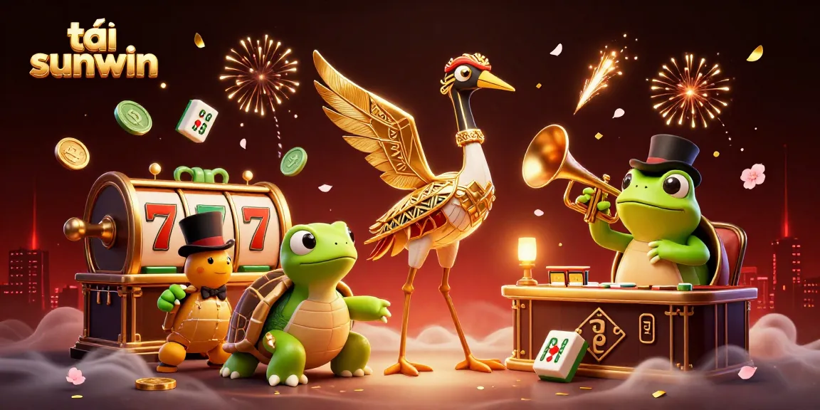 Engage in exciting gameplay with tải sunwin at this vibrant online casino scene featuring festive elements.
