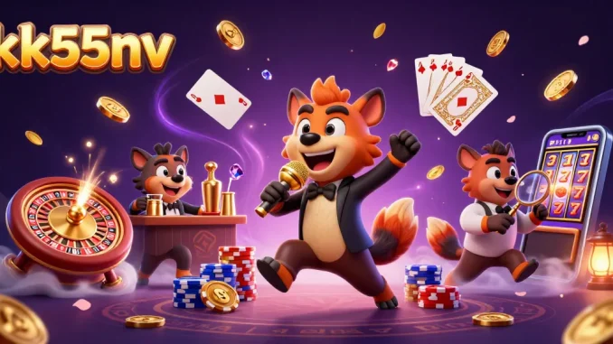 Join the excitement at kk55nv with vibrant casino games, hyena characters, and dazzling rewards!
