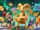 Engage with thrilling gaming at 11WIN, featuring dynamic cartoon characters in a vibrant casino setting.