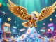 Experience a strategic win at QQ888 with dynamic 3D gaming characters surrounded by vibrant casino elements.