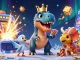 Join the excitement at uu88, where a cartoon T-Rex plays cards while surrounded by lucky symbols and golden chips!