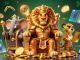 Experience thrilling gameplay at 11WIN, where the lion king reigns in a vibrant casino scene.
