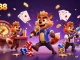 Engage with nk888's lively casino scene featuring hilarious hyenas, vibrant slots, and roulette action.