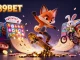 789BET captures thrilling moments with a skateboarder fox and BMX rabbit in a vibrant casino setting.