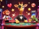 Experience thrilling gaming action at j188 with a high-roller giraffe, monkey valet, and chameleon bartender.