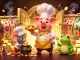 Experience the thrill of 11WIN as a chef pig serves gold coins in an exciting casino setting.
