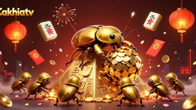 Cakhiatv offers an exhilarating online betting experience with dynamic casino elements and golden coin treasures.