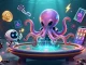 Engage with the alien octopus at 11WIN holographic poker, featuring crypto-themed gaming.